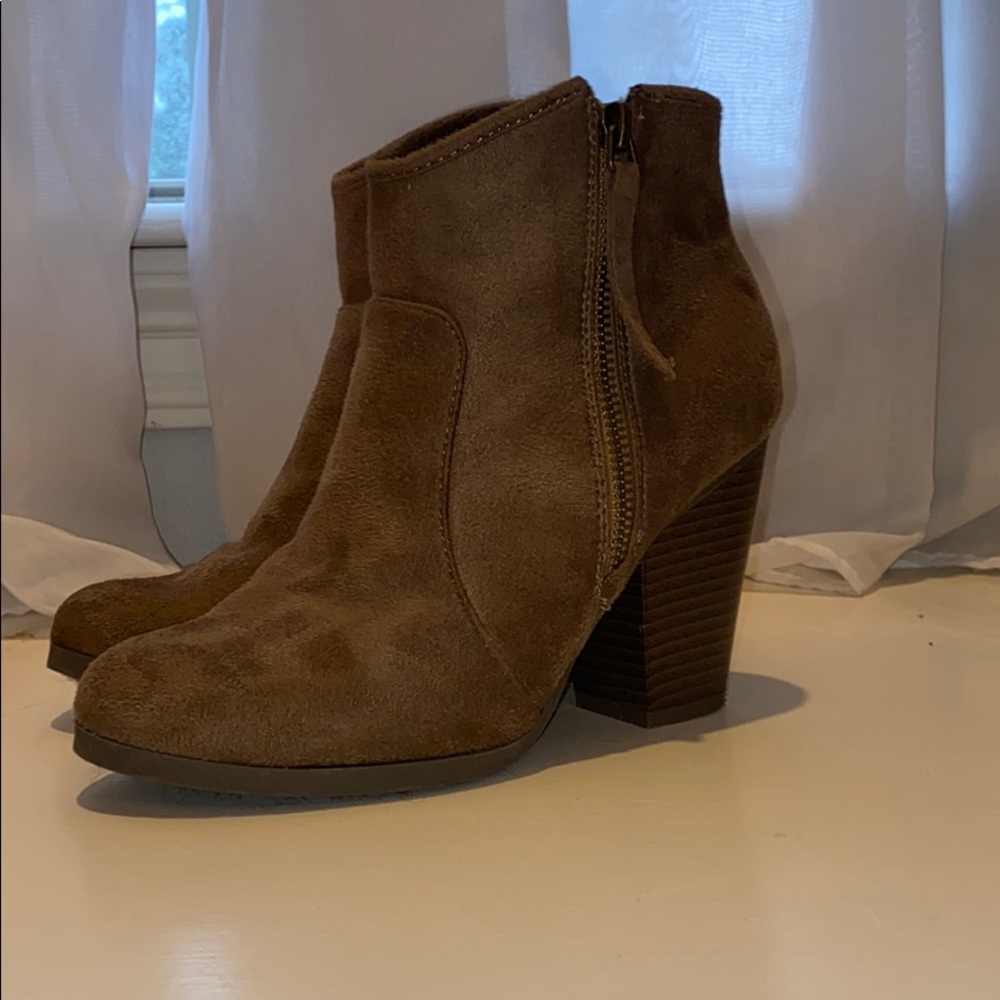 Journee Collection Brown Heeled booties